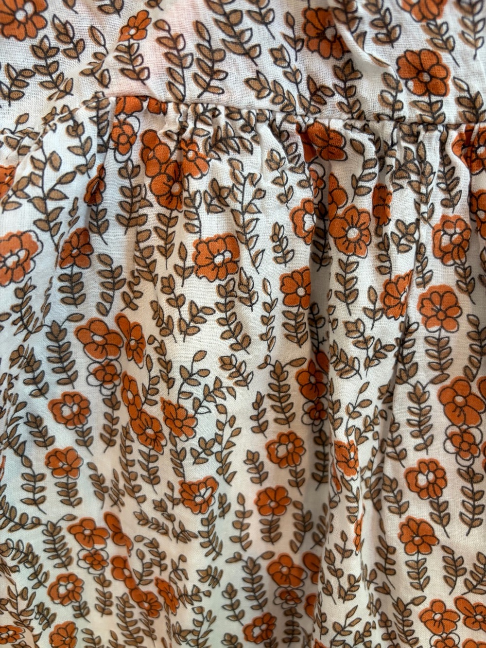 Daughters of India Apricot and Cream Floral Mini Dress - Picture 4 of 5